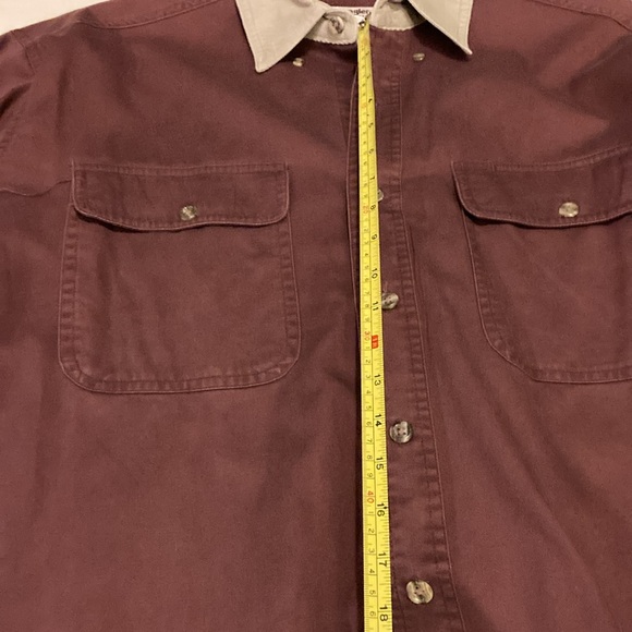 Wrangler Rugged Wear men’s vintage button up corduroy patch shirt - Picture 10 of 13